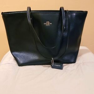 Metallic Blue Coach purse